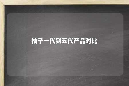 柚子一代到五代产品对比